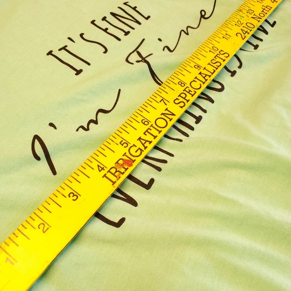 Ladies TeeShirt aqua Everything is Fine - Picture 4 of 5